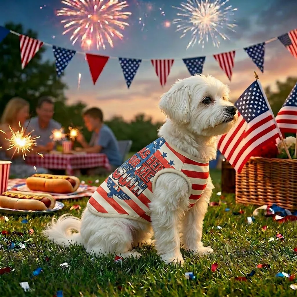 Chaleco para perros con estampado de bandera de EE. UU. - 4 de julio - imagen 4