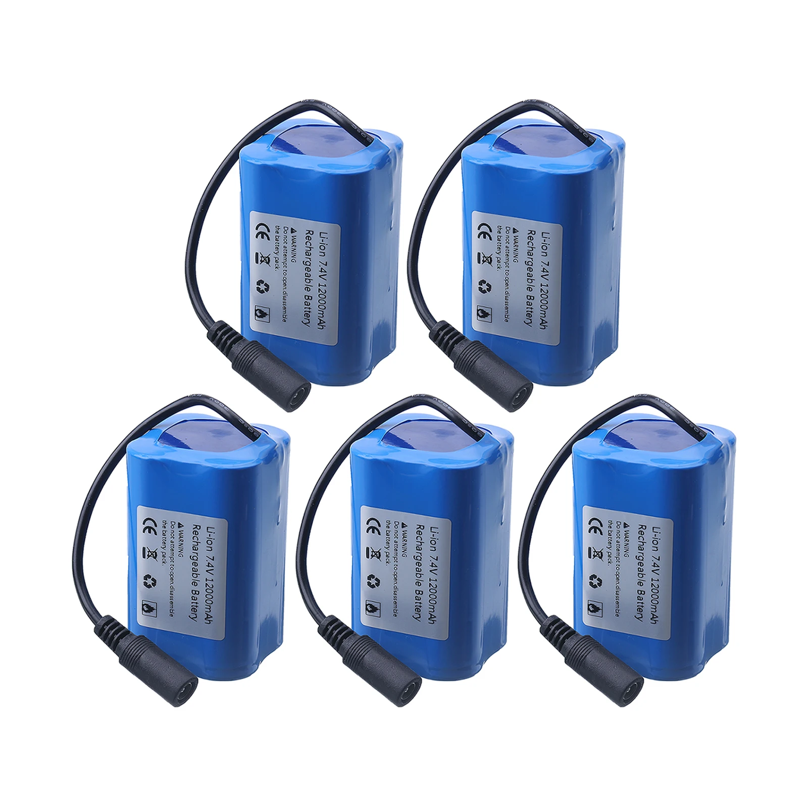Visaasbootbatterij 7.4V 12000mAh hoge capaciteit Veilig Duurzaam Visserij-specifiek Compatibel met T188 T888 2011-5 V007 C18 H18