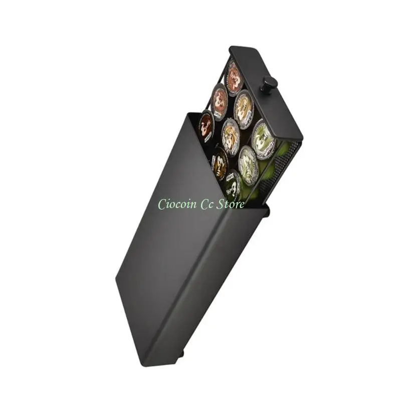 X90F Sturdy Metal Coffee Capsules Rack Accommodates 24 Pods for Neat Storage