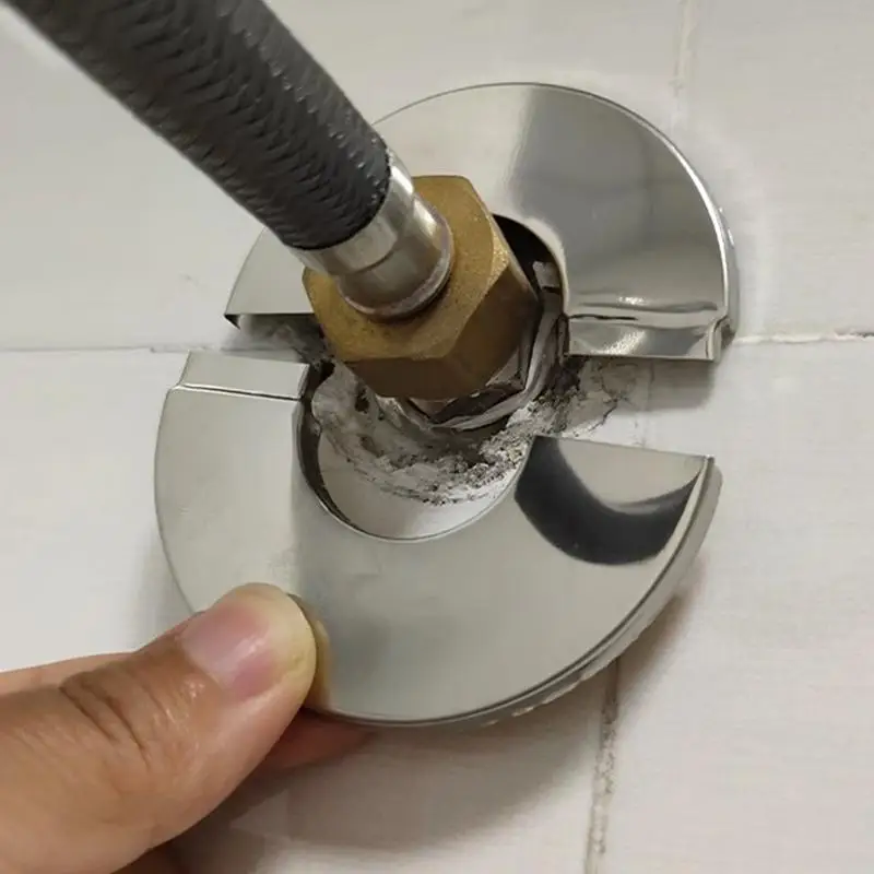 シャワー水栓用トイレパイプカバープレート,スプリットタイプ配管カバープレート,4個