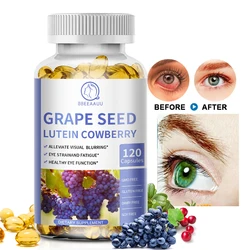 BBEEAAUU Grape Seed Lutein Capsules Eye Vitamins Support Vision Health Improve Eye Fatigue,Dryness and Visual Blurring