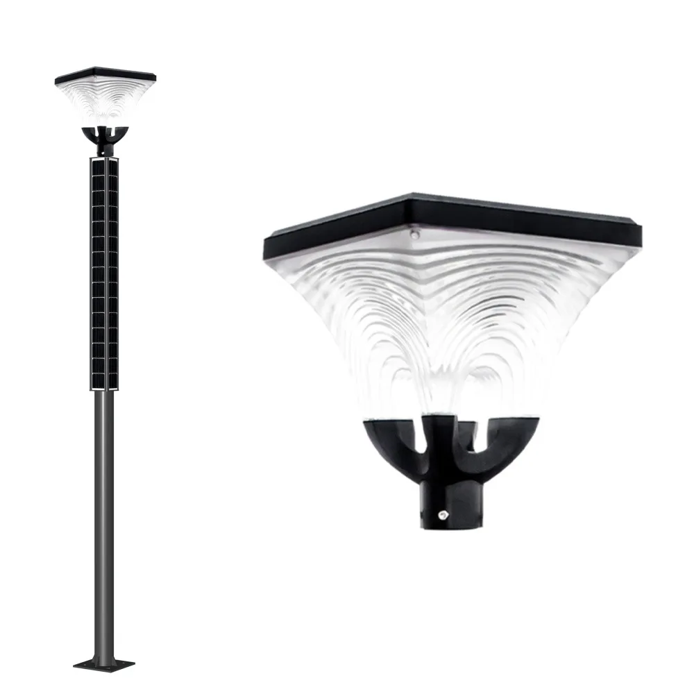 Self-cleaning polygon solar 4 meters solar street light 3 meters garden light