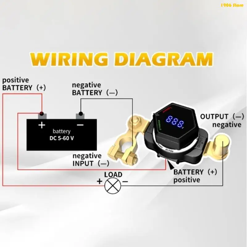 U1JB Truck Battery Isolator Switches Easy Installation Indicators Battery Isolator Switches Digital Display