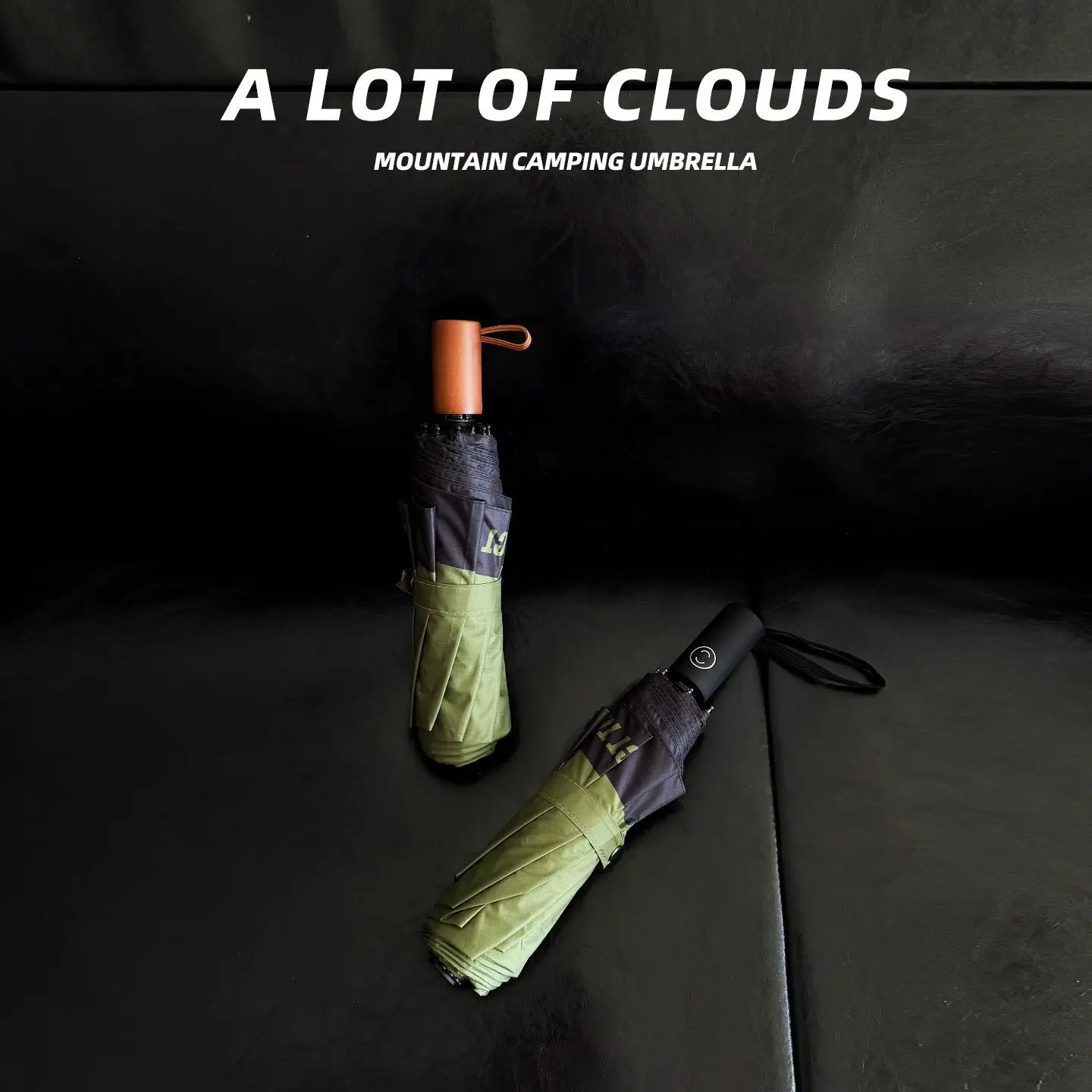 مظلة جبلية للنساء للمطر والطقس والتخييم من الفينيل واقي من الشمس مظلة واقية من الشمس للرجال بالإضافة إلى 10 عظام أوتوماتيكية باللون الأخضر القديم