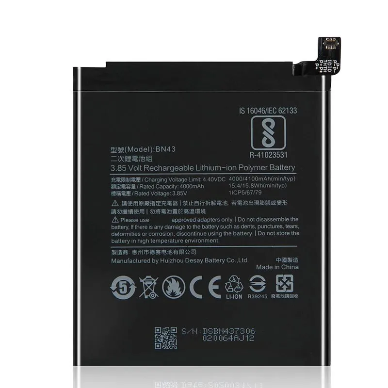 Replacement Battery For Xiaomi Redmi Note 4X 4 Pro BN43 4100 mAh + Tools
