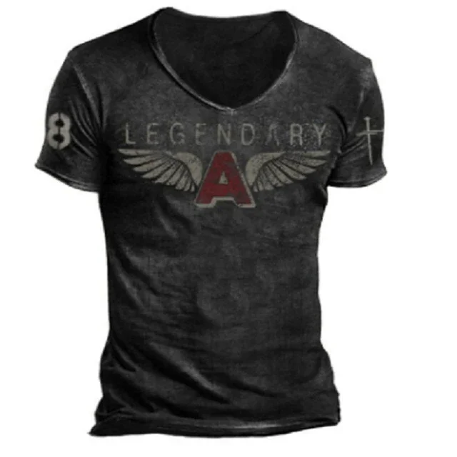 Camiseta de verano para hombre, impresión 3D, americana, manga corta, secado rápido, vintage, cuello redondo, extragrande, deportiva 2