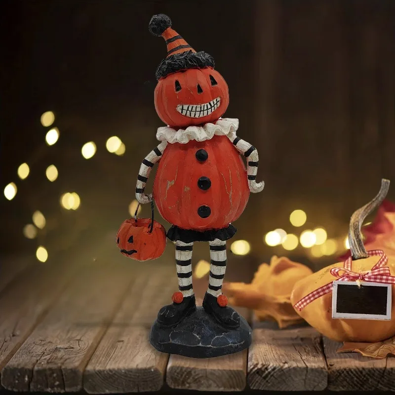 Halloween pumpkin / owl / black cat figurine ornaments, suitable for Halloween decoration and autumn home decoration