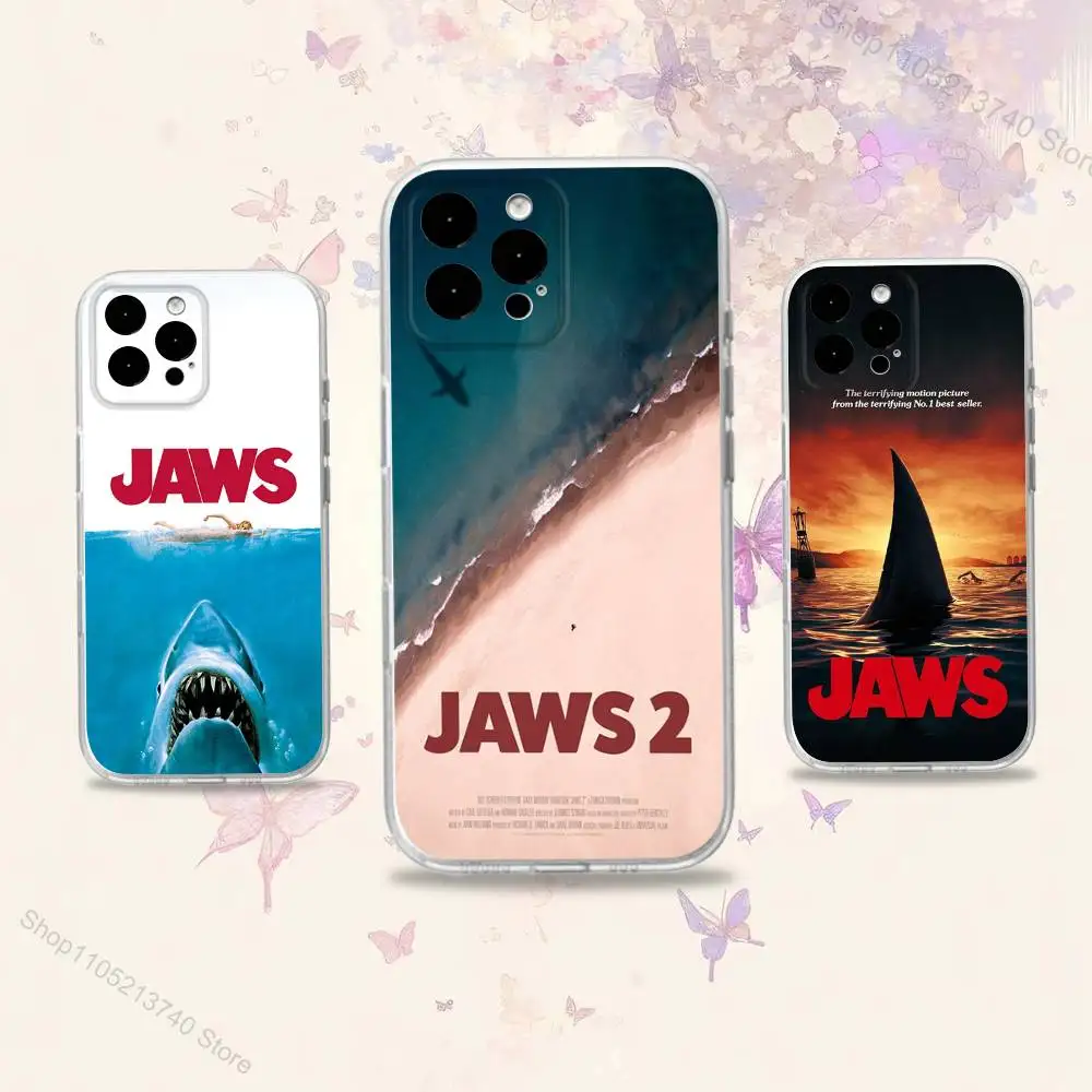 

Art J-Jaws-s T-TerrifyingS Phone Case For iPhone 11,15,16,14,13,17,12,Pro,SE4,Plus,E,Max,Air,Mini allover print Clear Soft Cover