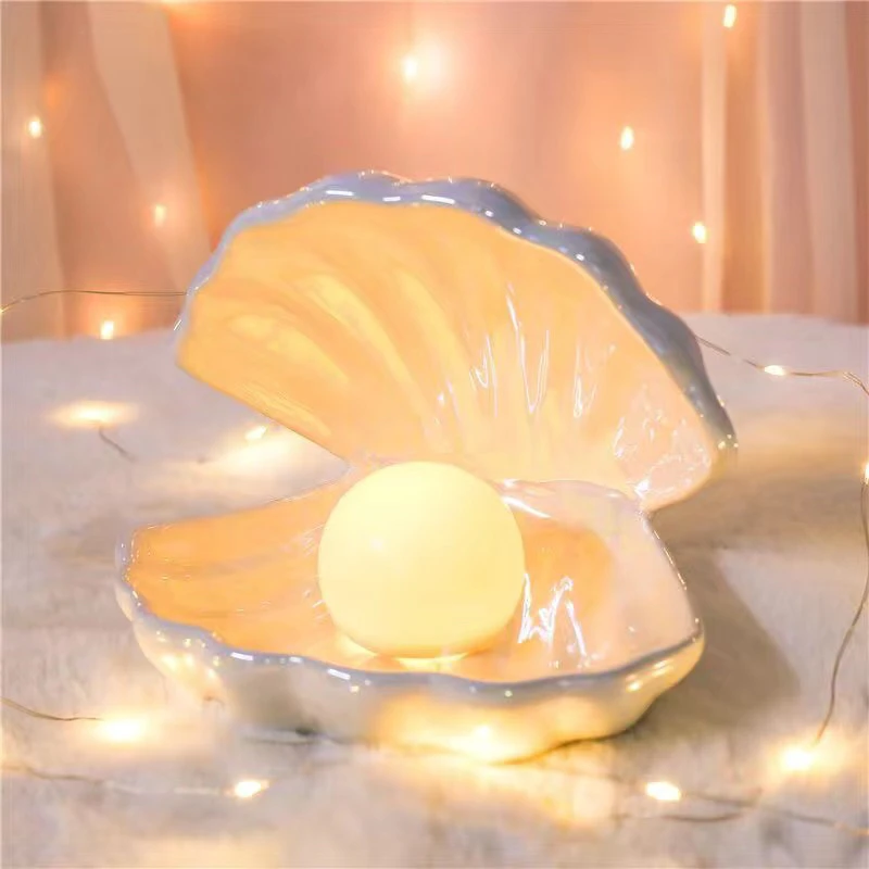 Anime Love and Deepspace Xavier Rafayel Cosplay Accessory Light Luminous Ornament Jewelry Tray DIY Handmade Night Shell Lamp