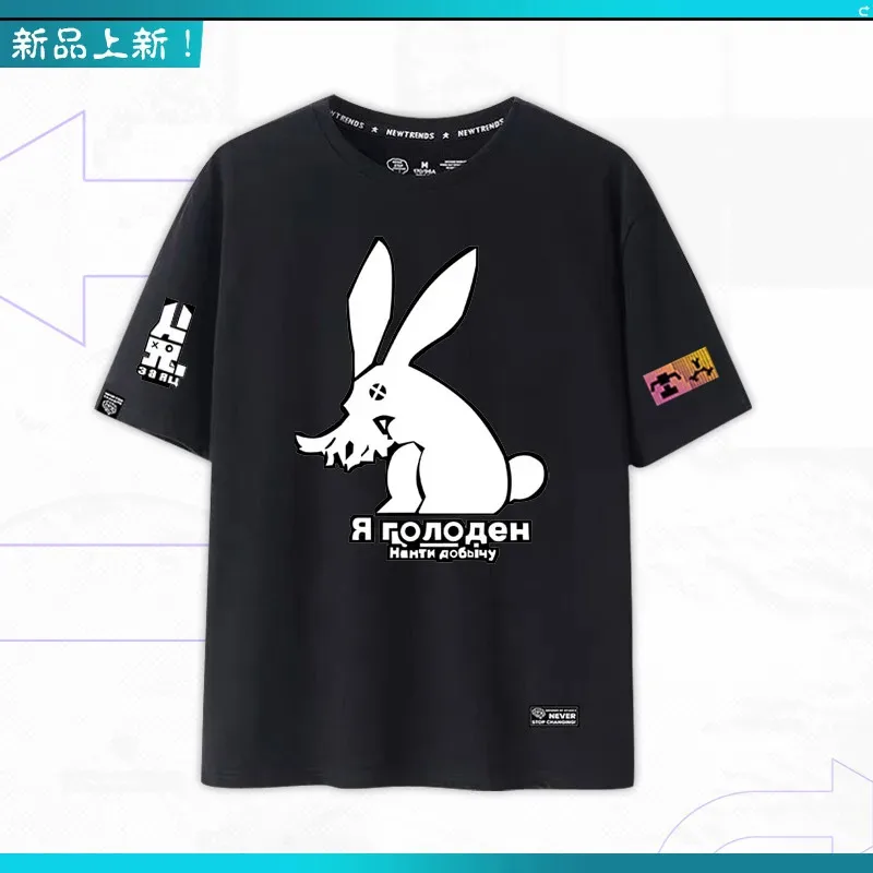 

DY20Game Honkai Impact 3 Haxxor Bunny Косплей Мужчины Женщины Футболка с короткими рукавами Топ Пара Повседневная одежда Футболка с круглым воротником Лето25