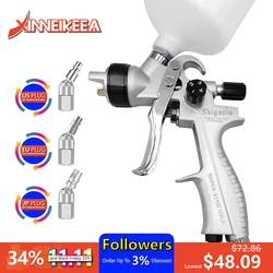 319G Paint Spray Gun High Atomization Automotive Sheet Metal Furniture Finish Nozzle 1.3mm 1.6mm 2.0mm 2.5mm Cup Capacity 600ml