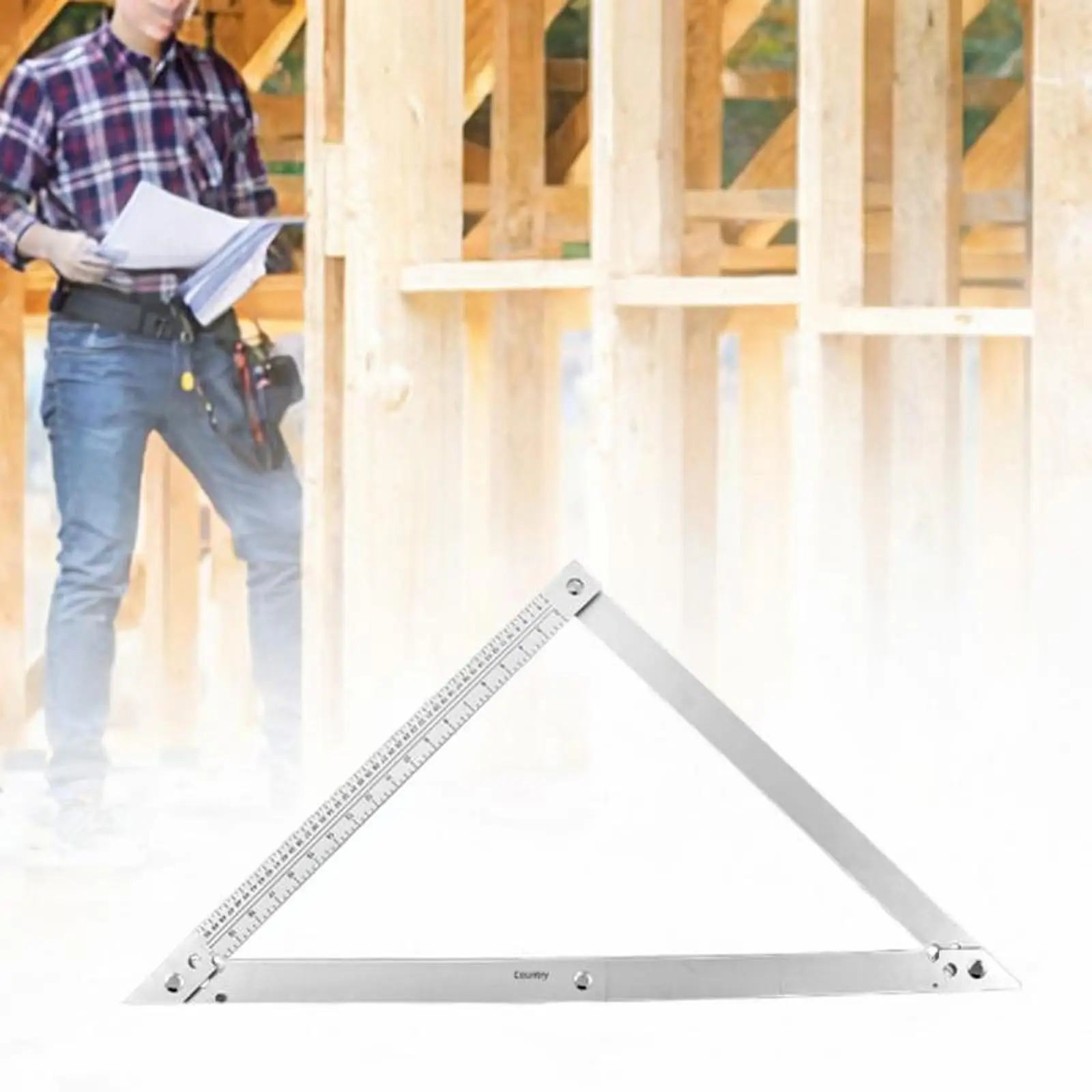 

Large Triangle Ruler 45/90 Degree Ruler for Carpenter Engineer Crafting