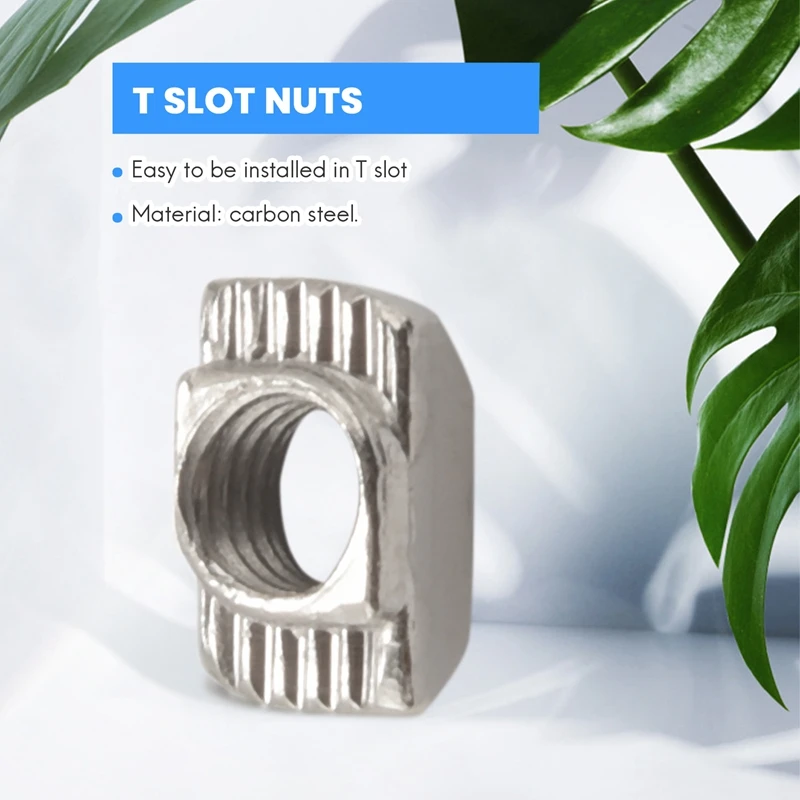 50 Pcs M5 T-Slot Hammer Head Nut 2020 Series Aluminum Profile Extrusion Slot European Standard (M5 X 10 X 6Mm)