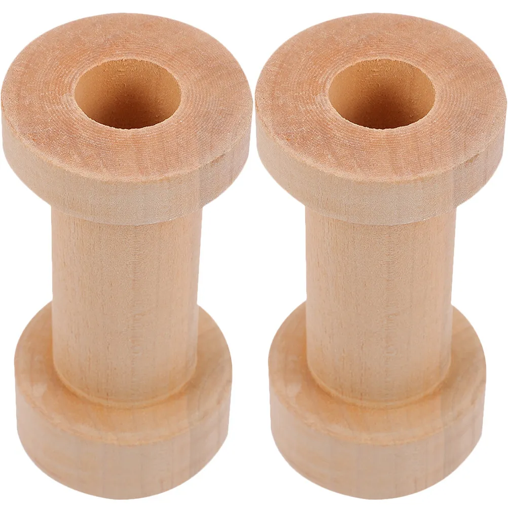 

2 шт. деревянных держателей для пряжи, катушки для швейных ниток, предотвращающие спутывание, гладкие деревянные катушки для рукоделия, квилтинга, вышивки, вязания