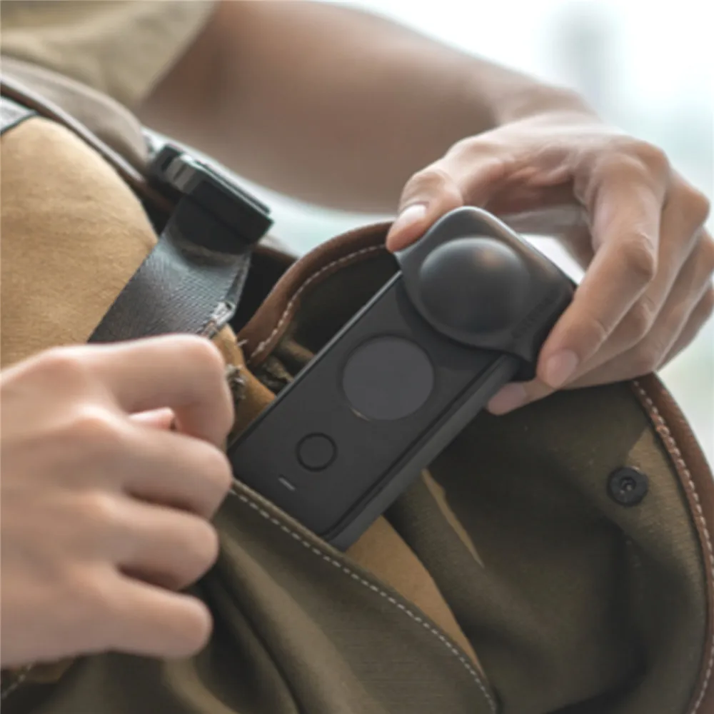 1 PCS For Insta360 ONE X2 Lightweight Black Silicone Camera Lens Protective Cap Replacement Lens Cover Protector Accessories