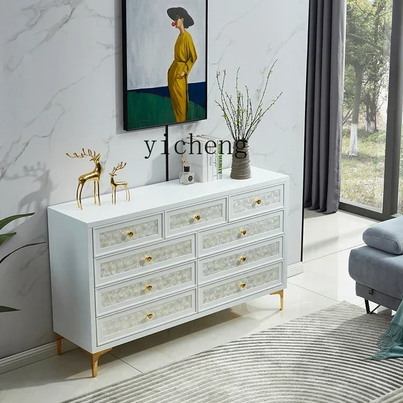 y9.3- light luxury dining side porch cabinet storage decorative cabinet shell bedside chest cabinet