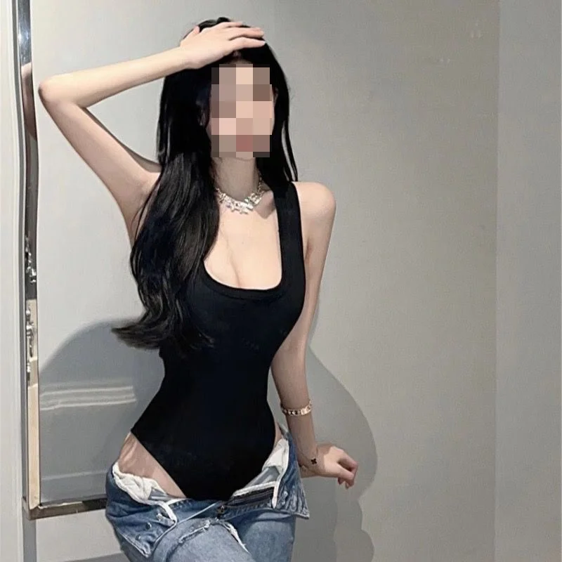 

Sexy All-Match Bal Strap Onesie Women's Slimming Base Top Spring Season High Waist ort Pants Polyester Fiber