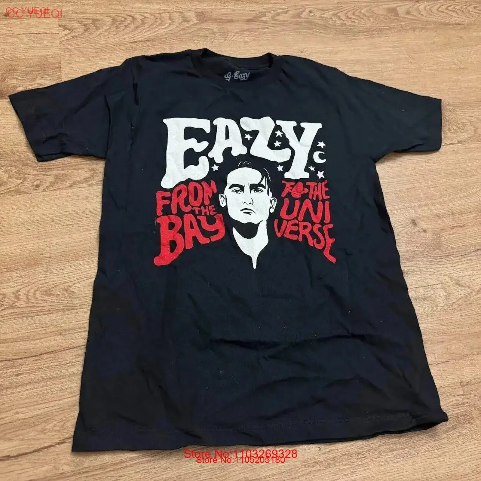 

Футболка G Eazy From The Bay to Universe Oakland 2016, рэп-тур, мерч, хип-хоп, XS, винтажный стираный универсальный топ для повседневной носки