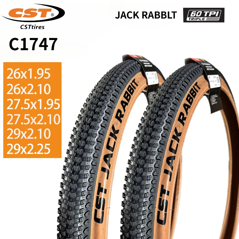 CST C1747 جاك أرنب إطار دراجة 26 27.5 29 بوصة دراجة جبلية عبر البلاد الإطارات 2.1 2.25 إطار جانبي بني