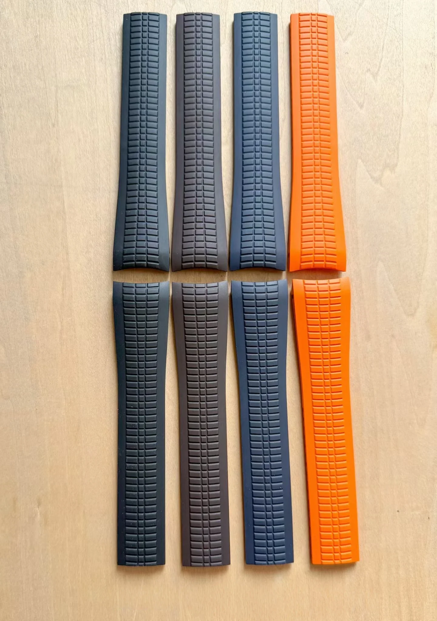 AAA 22mm Soft Fluoro Rubber Watch Band For PP 5968