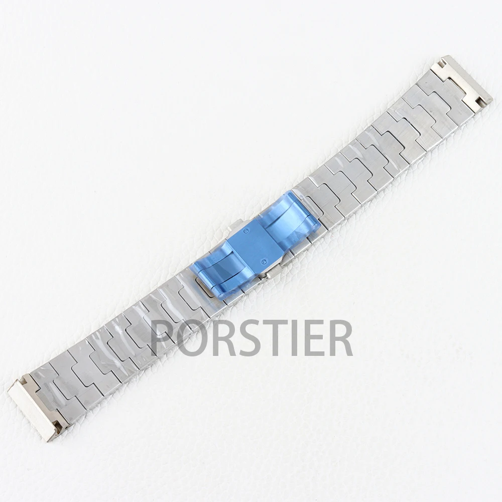 Silver NH35 Case 38mm for Santos NH35 NH36 NH38 Movement 27mm Dial Solid 316L Stainless Steel Bracelet Waterproof Watch Case