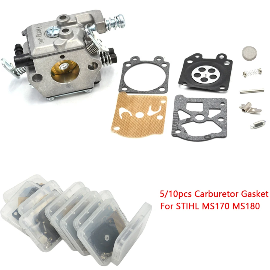 

1/2 Sets Carburetor Rebuild Repair Diaphragm Kit For Stihl MS180 MS170 018 017 MS 180 170 Zama RB-77 Chainsaw Replace Part