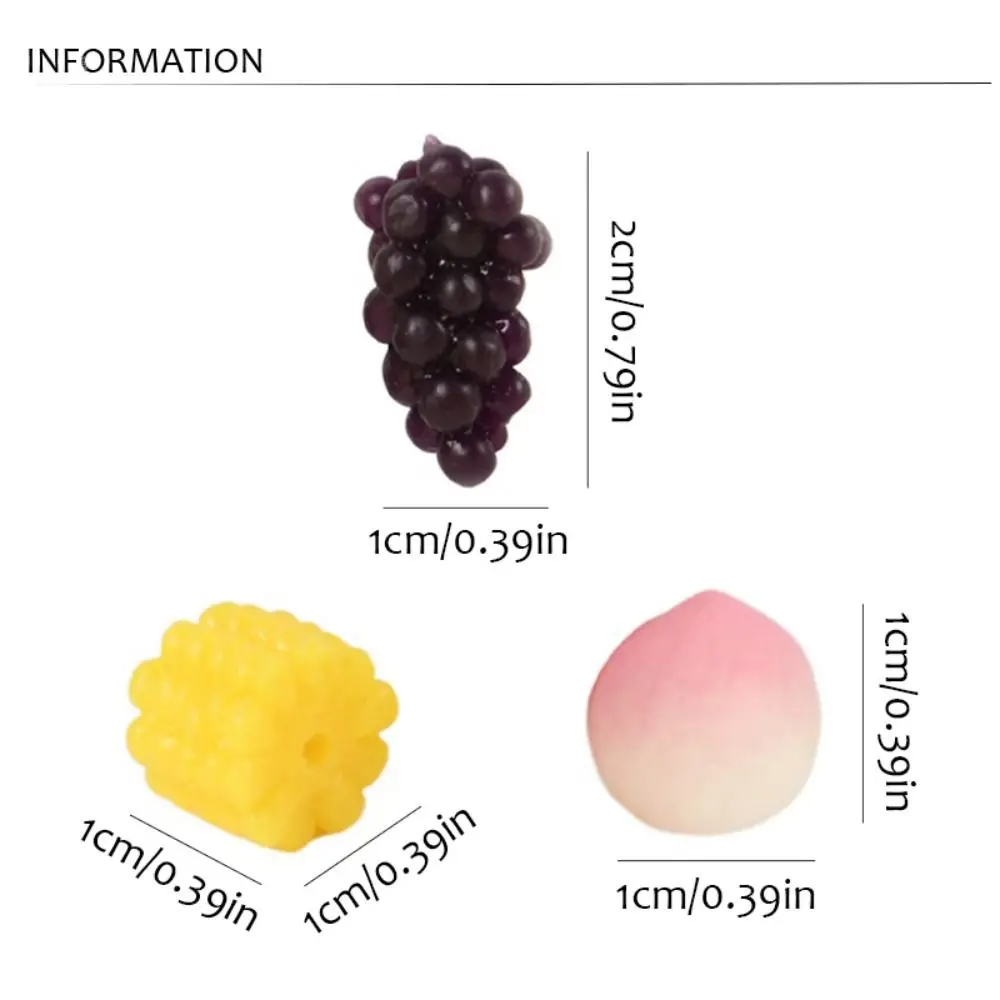 Artificial Grapes Squeeze Sensory Toys Fidget Toy Corn Simulation Fruit Model Simulation Food Pretend Play Squeeze Peach Toy Boy