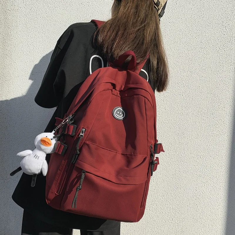 Female Simple Couple Backpack Men Women School Backpacks for Teens Harajuku Girls 14inch Laptop School Bags Korean Bookbag 2023