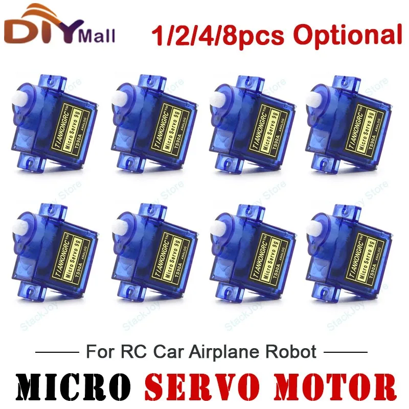 TS90A 9G Micro Servo 180 Degree Analog Mini Steering Gear for RC Cars/Robot Models 4.8V-6V Power Functions Parts