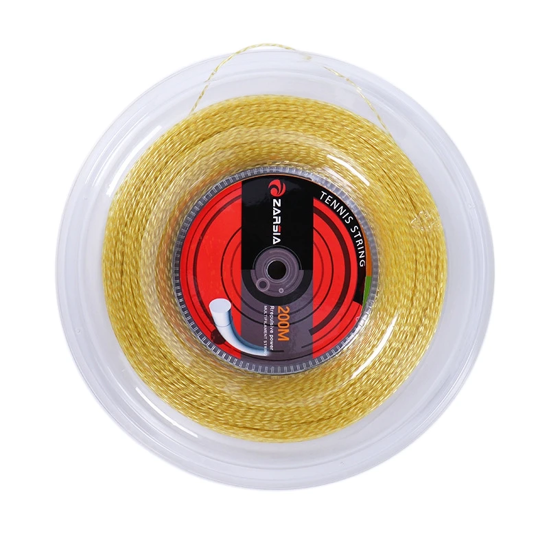 

ZARSIA 1 Reel 1.3mm Rotating High Elastic Fluorescent Wire Nylon Training Tennis String Soft Tennis Racket Strings(200M) 1