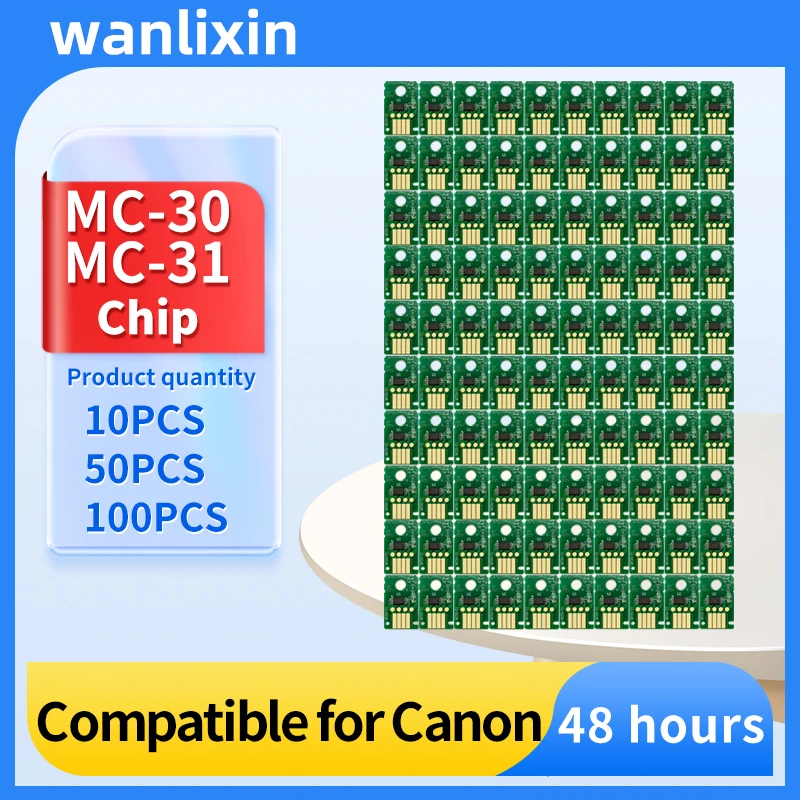 10pcs 100pcs MC31 MC 31 Waste Ink Box Chip For Canon TX5200 TX5300 TX5400 TM5200 TX5205 TM5300 TX5305 Pro-540 520 560s 540s Chip