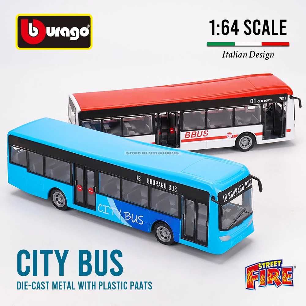 Bburago 1/50 City bus  Alloy Luxury Vehicle Diecast Cars Model Toy Collection Gift