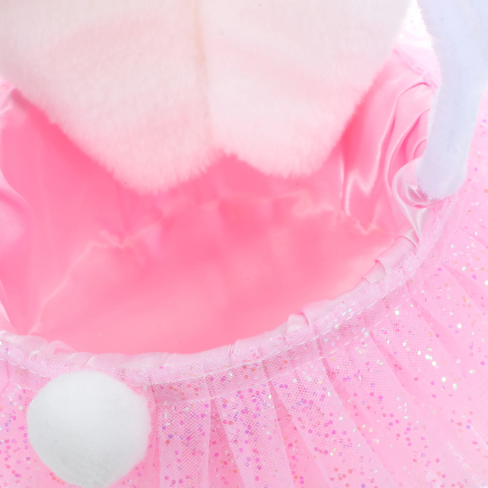 

Easter Bunny Flower Basket Ears Handled Storage Tote 5854 Cute Baskets for Treats Girls Eggs Decorative