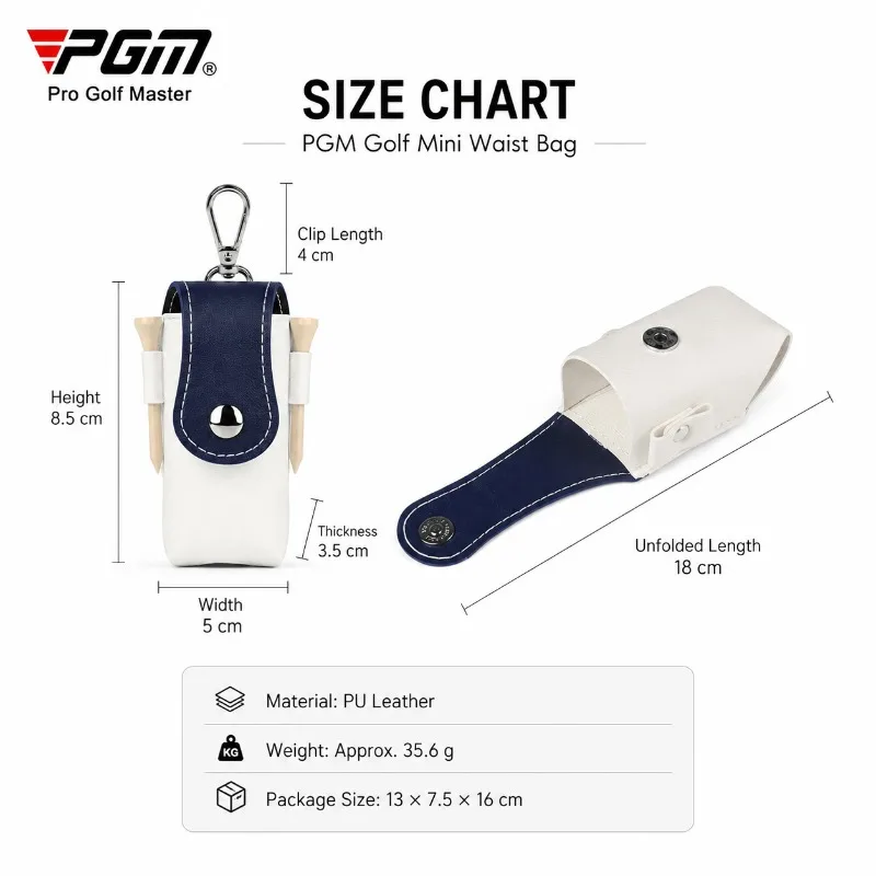 PGM Men Women Golf Waist Bag Clip Portable Ball Cover Magnetic Buckle Storage Bags