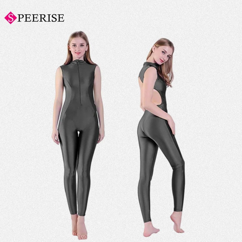 Mulheres sem costas elastano náilon unitard sem mangas bodysuit para adulto ballet dança wear desempenho macacão ginástica terno