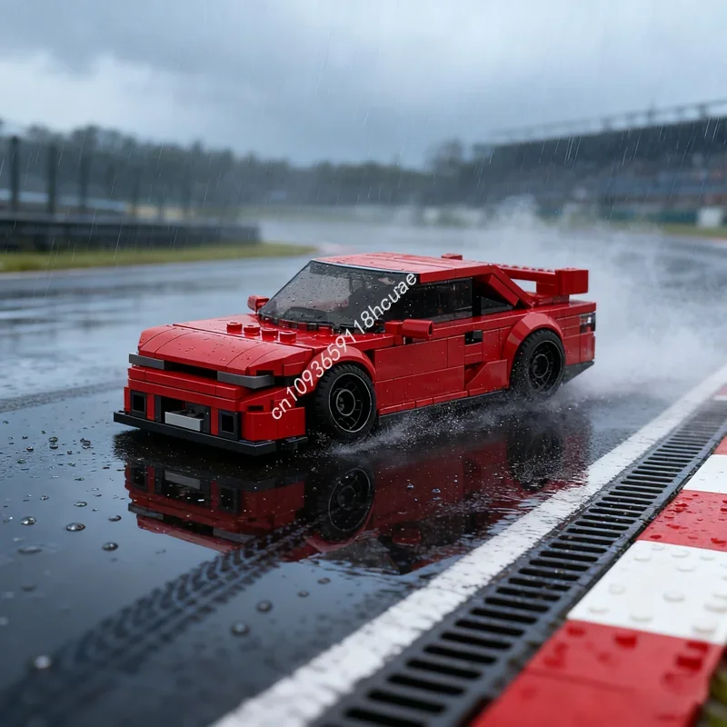 

253 детали MOC: Модель дрифт-кара Nissan Silvia City Champions, конструктор, архитектурная игрушка, DIY, идея для рождественского подарка, кирпичики для дня рождения