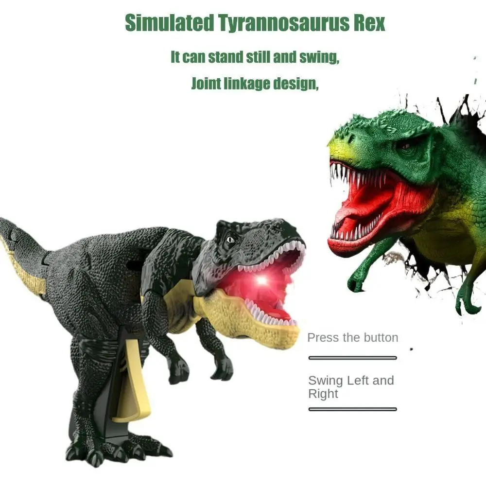 with Swing Bite Pressing Dinosaur Toys Fidget Tyrannosaurus Rex Model Simulation Explorative Dinosaur Hand-operated Plastic