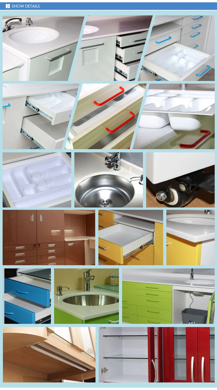 Dental Mobile Cabinet Stainless Steel Cabinet With Three Drawers Hospital Furniture