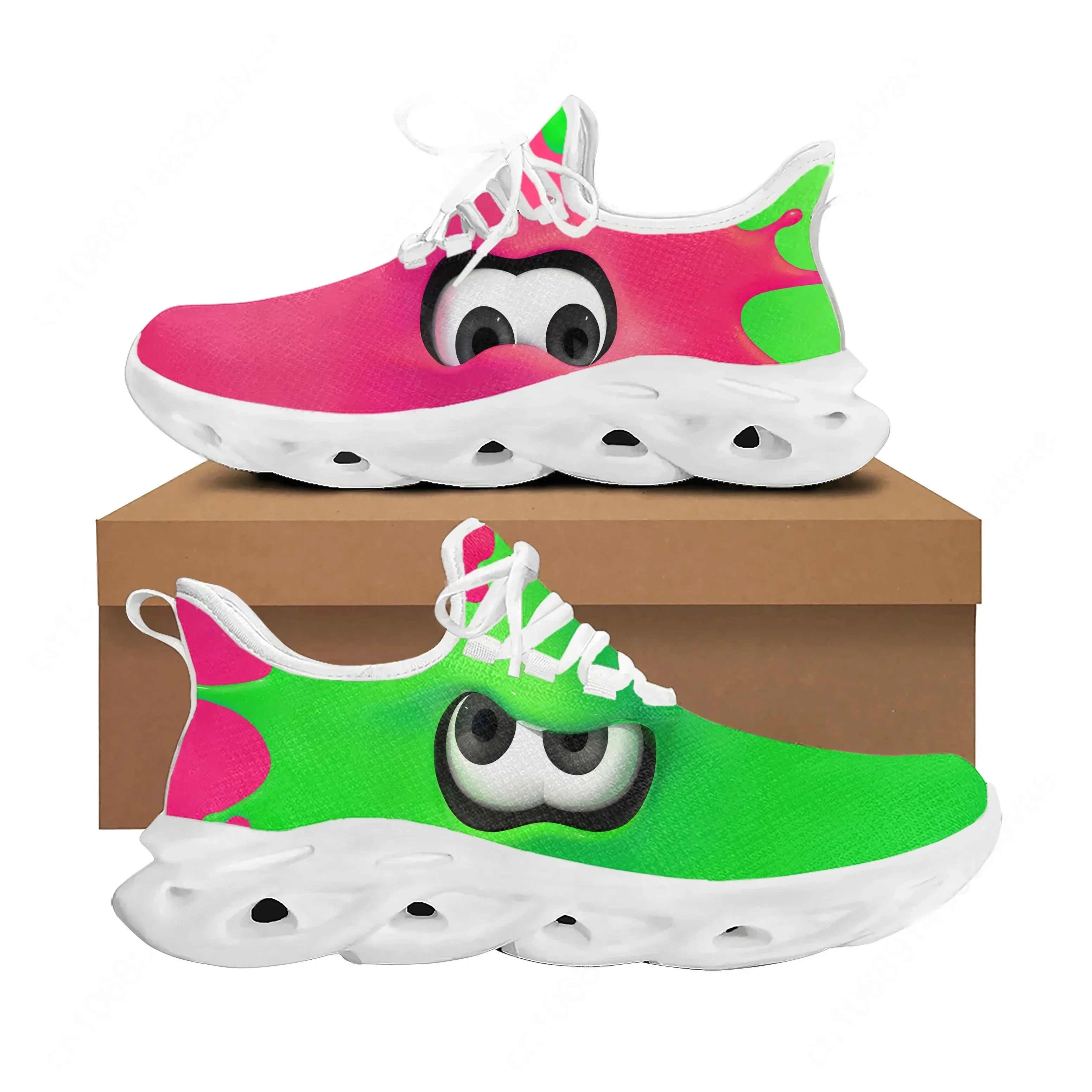 

Splatoons Flats Sneakers Mens Womens Teenager Sports Running Shoes High Quality Cowboy Cartoon Custom Lace Up Mesh Footwear