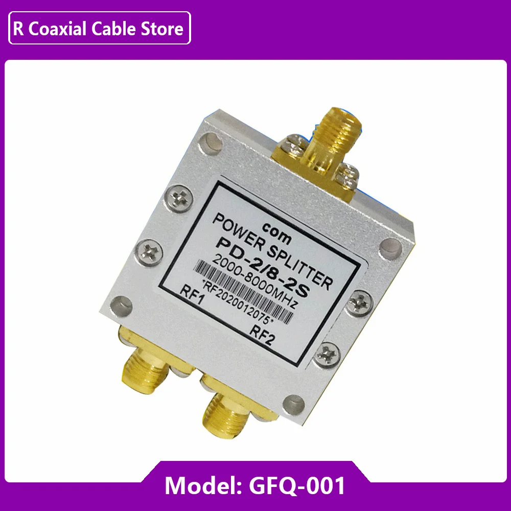 RF One-Minute Two Splitter SMA Female Microstrip Power Splitter 0.5-6G 30W 50Ohm GPS Satellite Signal Power Divider