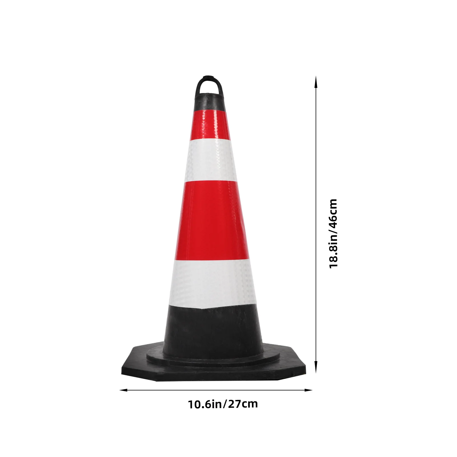 Reflective Traffic Cone Sturdy Base Durable for Road Construction Parking Lot Safety Barrier Outdoor Training Cone