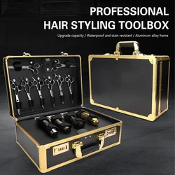 Storage Box Password Lock Aluminum Portable Suitcase Professional Hairdressing Large Capacity Salon Tool Carrying Box