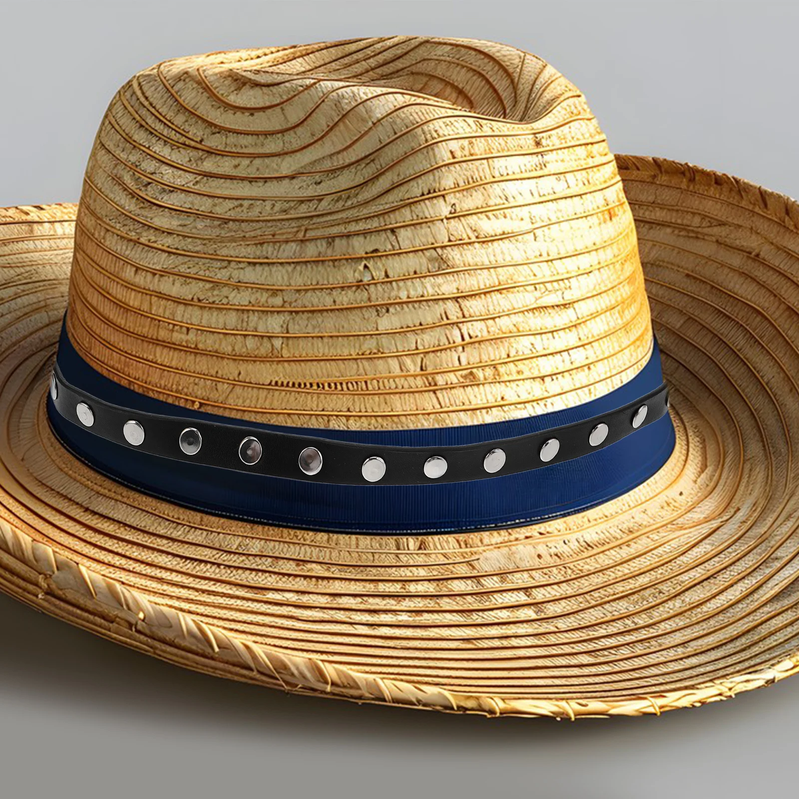 

Decorative DIY Hat Band for Men Women Stylish Metal Buckle Strap for Cowboy Fedora Straw Hats Beach Cap Band Western Accessories