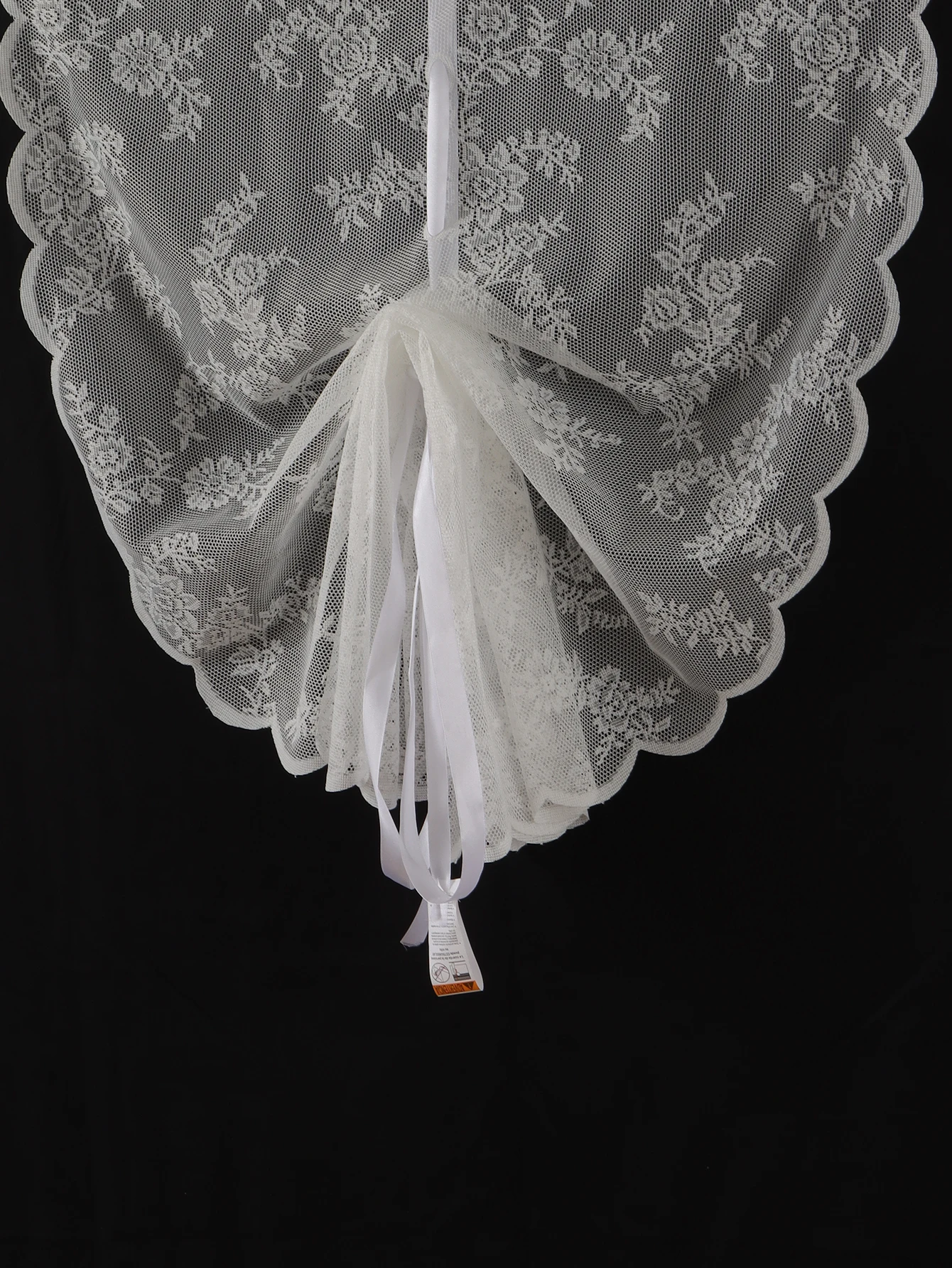 1PC White Lace Lift Curtains Living Room Kitchen Window Decorative Blocking Tulle Small Curtains
