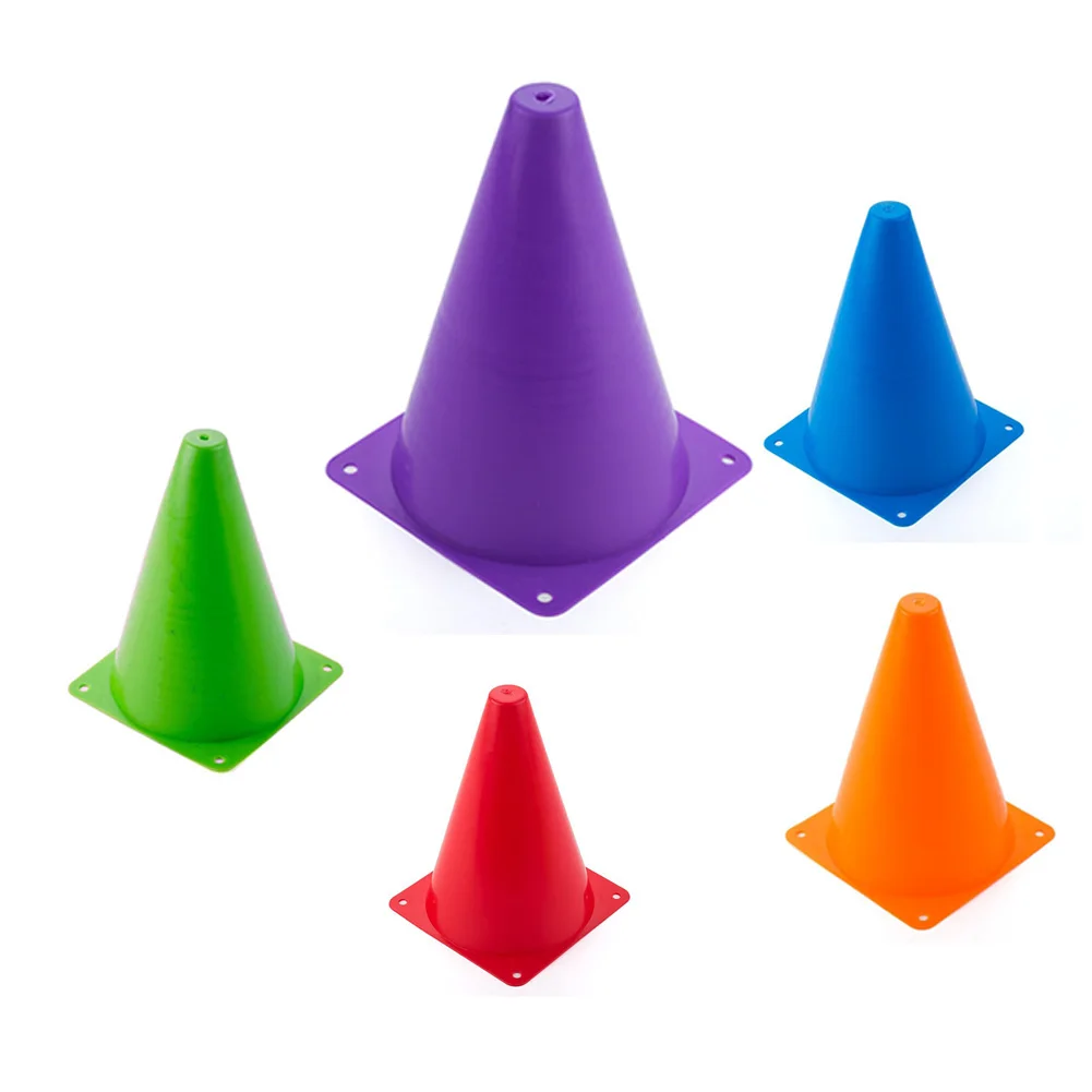 10pcs Solid Road Pile Traffic Cone Training Equipment Barrier Bucket Thicker Plastic Basketball Home Anti-freezing With Hole