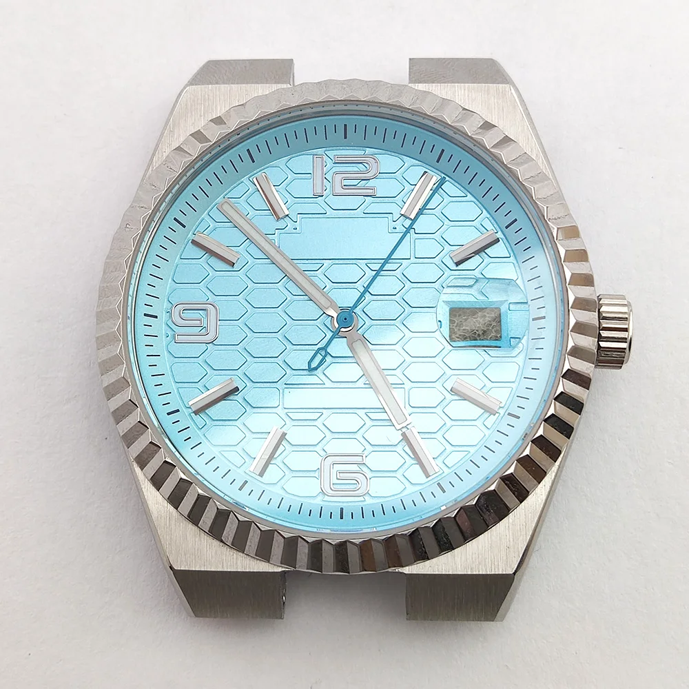 Корпус NH35, 39,7 мм, сапфировое стекло, корпус мужских часов из нержавеющей стали, подходит для механизма NH34/NH35, часы с индивидуальным логотипом в сборе