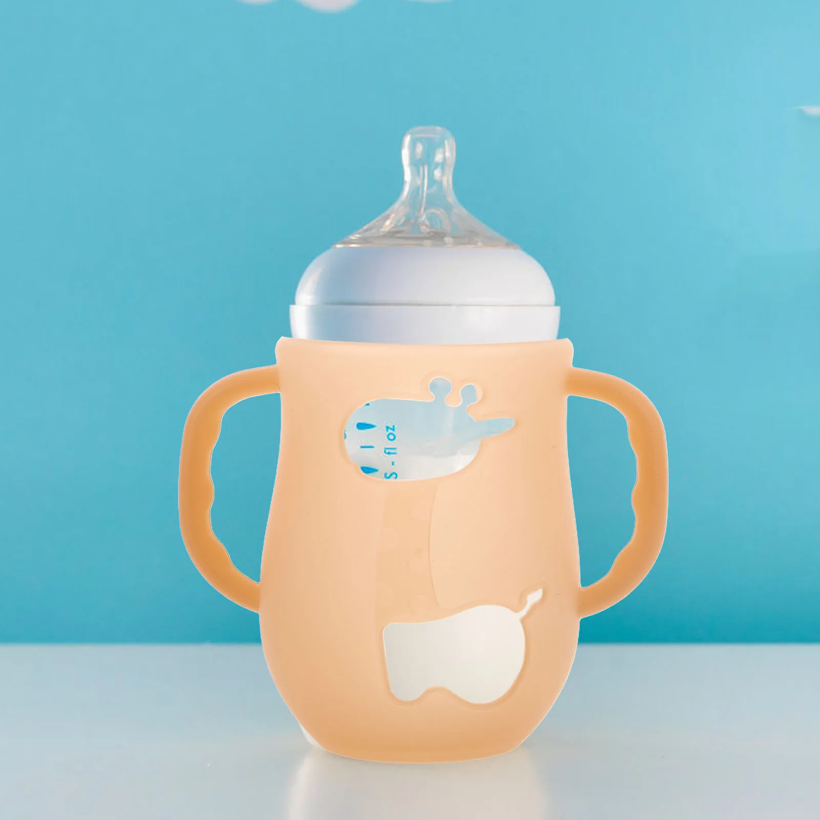 

Silicone Baby Bottle Handle Soft Ergonomic Comfortable Grip Non-Slip Infant Bottle Holder Protective Sleeve Universal Feeding