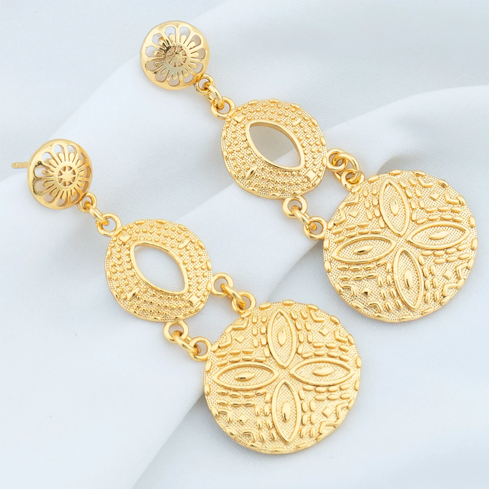 Fashion Earrings for Women Gold Color Vintage Water Drop Plant Leaves Earrings For Women Jewelry Accessory Party Girls Gifts