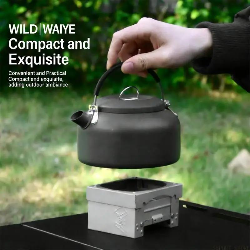 

U2JB Portable Outdoor Stove Set Includes Stove Side Panels Cover and Fuels Tray Foldable Construction Quick Operations