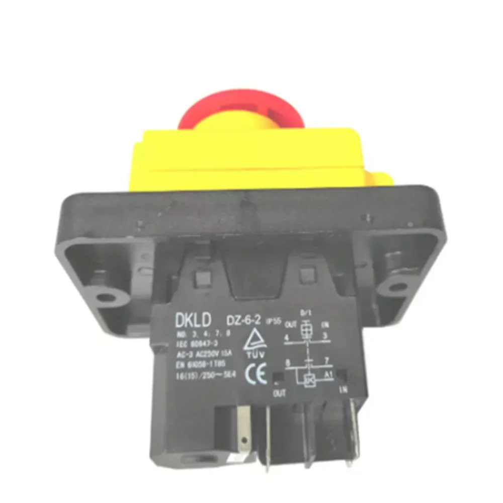 

DZ-6-2 15A 250V IP55Водонепроницаемая электромагнитная дрель кнопочный переключатель магнитные переключатели машины 5 контактов